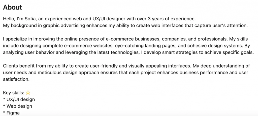 What to write in LinkedIn About