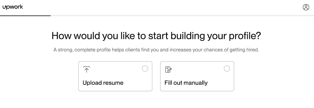 загрузка резюме на апворк
